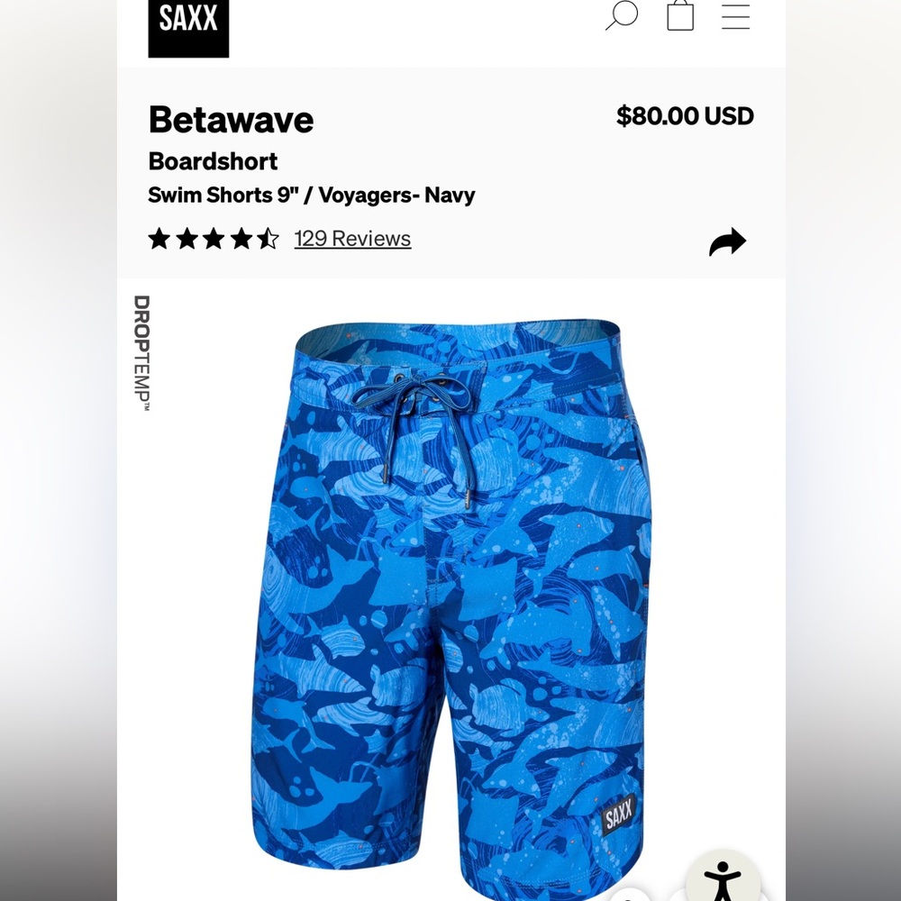 COPY - Bettawave Boardshort
Swim Shorts 9" / Voyagers- Navy